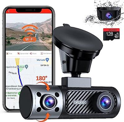 4K Dash Cam Front and Rear TOGUARD 3 Channel Front Inside Rear Dash Camera  Car Camera with IR Night Vision, GPS, Loop Recording, G-sensor, Parking  Monitor, Motion Detection 