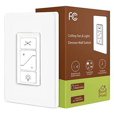 LIFX 1-Pole 2-Buttons Smart Wi-Fi Touch Light Switch, White, Works with  Alexa/Hey Google/HomeKit/Siri LFSPWHT1FUS - The Home Depot