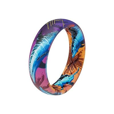 Groove Life Guy Harvey Dolphin Sunset Thin Silicone Ring - Breathable Rubber  Wedding Rings for Women, Lifetime Coverage, Unique Design, Comfort Fit Ring  - Size 7 - Yahoo Shopping