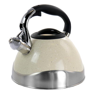 Kitchen Details 14 Cup/3.4 L Stainless Steel Tea Kettle, Red 