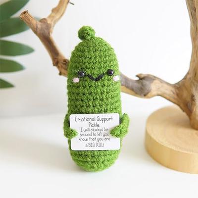 FMNGOP Exclusive Emotional Support Crochet Pickle Gift - Handmade Christmas  Ornament with Wooden Base - Cute Knitted Cucumber Doll - Unique Handcrafted  Pickle Comfort Companion (1PCS) - Yahoo Shopping