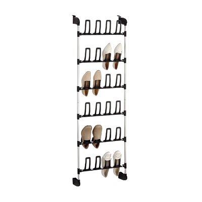 Organize It All 4-Tier 16 Pair Shoe Rack Stackable with Chrome