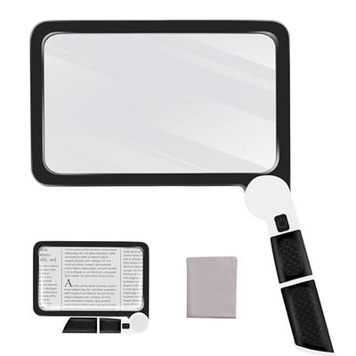 5X Magnifying Glass for Reading, Full-Page Large Rectangle Lighted  Magnifier with Dimmable 48 LED Light, Folding Handheld Magnifiers Gifts for  Macular Degeneration Seniors Reading Newspaper, Books - Yahoo Shopping