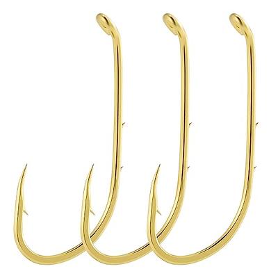 Dr.Fish 100 Pack Baitholder Fishing Hooks Live Bait Hook High Carbon Steel  Black Nickel Down-Turned Eye Fly Tying Hooks Surf Fishing Bass Crawler  Harness Crappie Trout Bluegill Size 4, Hooks 