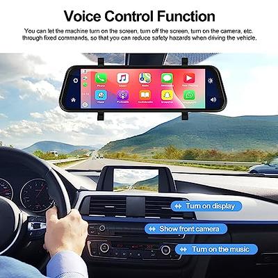 Dash Cam Rear View Mirror Monitor Wireless Carplay Android Auto