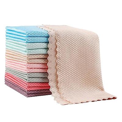 Yoovat Straseapoit Microfiber Cleaning Rag, Super Absorbent Microfiber Cleaning Cloths, Multifunction Reusable Scouring Towel Pads for Kitchen