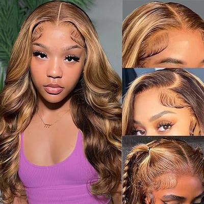 TALENT SHOW 22 Inch Body Wave Lace Front Wigs Human Hair Pre Plucked 13x4  HD Transparent