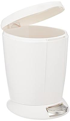 Simplehuman Mini Step-on Trash Can, 1.6 gal, White