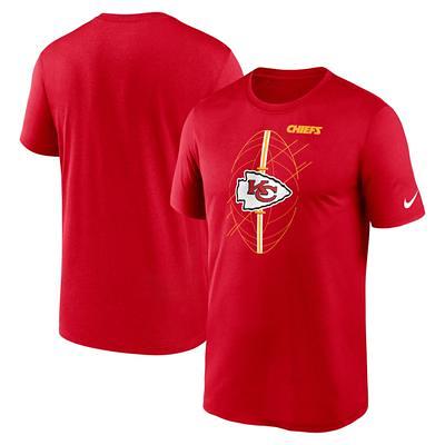 Custom Kansas City Chiefs Youth Legend Red Color Rush T-Shirt