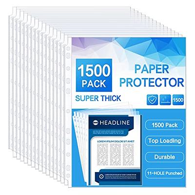 Sheet Protectors for 3 Ring Binder - 500 Premium Clear Plastic