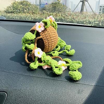 Handmade Cute Crochet Car Mirror Charms,amigurumi Car Accessory