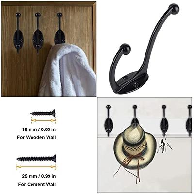 E-Senior 10 Pack Coat Rack Hooks for Entryway Hanging Towels Clothes Robes  Double-Prong Farmhouse Rustic DIY Wall Mounted Decorative Hanger with  Screws (Black) - Yahoo Shopping