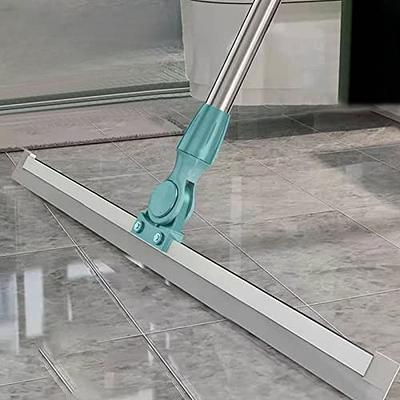 JOYBOS Floor Scrub Brush 2 In 1 Garage Bathroom Wiper Stiff Bristle Window  Squeegee Magic Broom Pool Mop Tub Tile Cleaner Brush