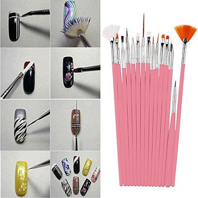 15PCS Professional Nail Art Brushes Set, Nail Dust Brush, Nail Painting  Striping Brush, Nail Art Liner Brush, Nail Polish Nail Art Design Tool Set  for Acrylic Nail Home Salon DIY - Yahoo