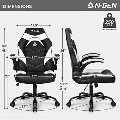  Office Chair, Ergonomic Computer Chair with Adjustable Lumbar  Support, Executive High Back Chair, Leather Desk Chair Flip-up Arms, Swivel  Rolling Work Chair for Adults, Men, Women (Black, 250lbs) : Office Products