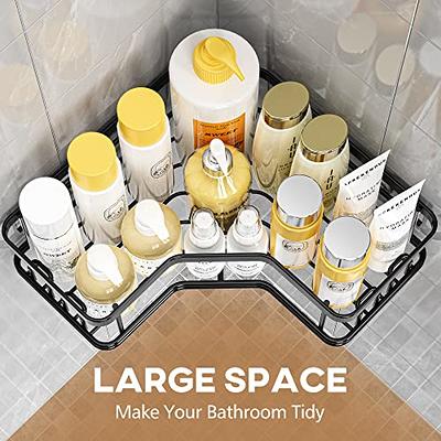 Shower Caddy Bathroom Shelf, No Drilling Traceless Adhesive Bathroom  Storage Organizer, SUS304 Rustproof Food Storage Basket, 2-in-1 Kitchen  Spice