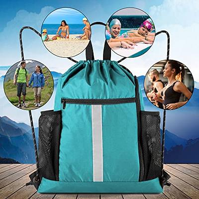  Vorspack Drawstring Backpack Water Resistant String Bag Sports  Sackpack Gym Sack with Side Pocket for Men Women - Black : Clothing, Shoes  & Jewelry