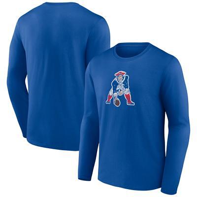 New York Giants New Era Throwback Long Sleeve Hoodie T-Shirt - Royal