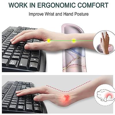  4-in-1 Large Gaming Mouse Pad, Keyboard Wrist Rest Pad & Wrist  Support Mousepad Set, Extended Desk Pad Waterproof Desk Mat for Home Office  Study Game - Blue : Office Products