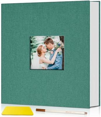 Scrapbook Photo Album with Writing Space, Premium DIY Scrapbook Picture  Album 120 Pages for 3X5, 4X6, 5X7, 6X8, 8X10, Linen Cover with Window  Photos