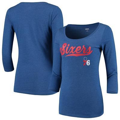 New Era Women's Philadelphia 76ers Blue Logo Long Sleeve Shirt