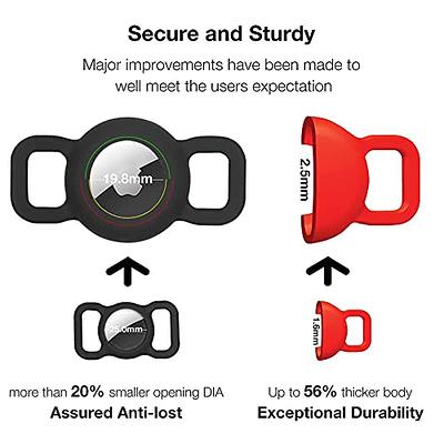 FOSSA Waterproof Airtag Dog Collar Holder | Ultra Thick Air Tag Case Fits  Collar from 0.8 to 2 | Apple AirTag Holder for Large Dog and Cat