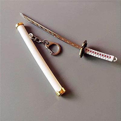 Warmtree 4 Pcs Japanese Sword Keychains Japanese Knife Sword