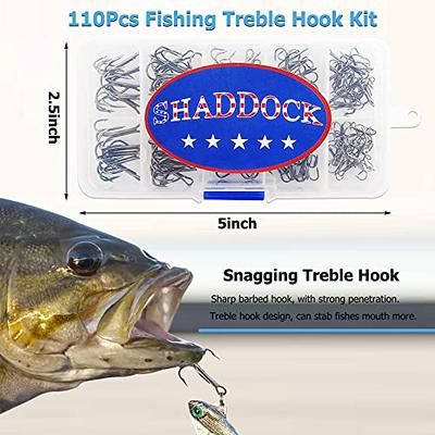 Fishing Treble Hooks Kit High Carbon Steel Hooks Strong Sharp Round Bend  for Lures Baits Saltwater Fishing 110pcs/box Mixed 6 Size 4 6 8 10 12 14 -  Yahoo Shopping