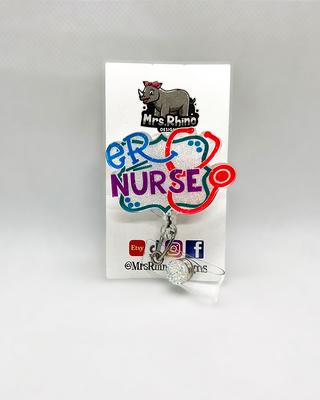 Nursing Work of Heart Retractable Badge Reel, Hospital RN ID Holder,  Emergency ER Keycard, Nurse Name Tag, Med Student Graduation Gift 