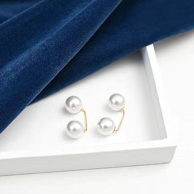 5pcs Faux Pearl Brooches For Women, Fashionable Collar Lapel Pin