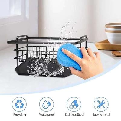 Large Silicone Sponge Holder - Self Draining Dish Soap Holder for Kitchen  Counter, Waterproof Sponge Soap Tray for Kitchen Sink Bathroom, Sink Caddy