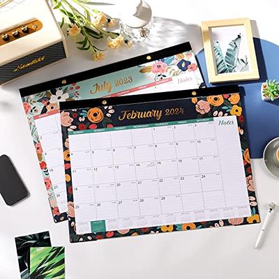  2024 Desk Calendar - 12 Monthly Desk/Wall Calendar,  16.9×12.1, January 2024 - December 2024, Large Ruled Blocks + Premium  Thick Paper + Corner Protectors - 12 Different Themes : Office Products