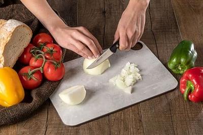 4-Piece Cutting Board Set with Knife & Shears, Black