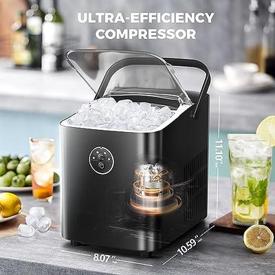 Portable Countertop Ice Maker, 26lbs/24H, 9Pcs/8Mins, Self-Cleaning by  Auseo