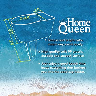 Home Queen Beach Cup Holder with Pocket, Multi-Functional Sand Cup Holder  for Beverage Phone Sunglasses Key, Beach Accessory Drink Sand Coaster, Set  of 4 (Purple,Sage,Teal and Blue) - Yahoo Shopping