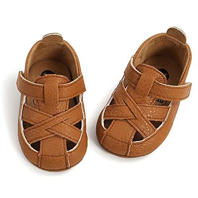 Walking baby shoes Hook and Loop Casual Crib Trainers Nonslip
