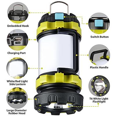 1000lm Camping Lantern, 6 Light Modes Camping Light LED Flashlight Lantern  Hurricane for Emergency Outage 