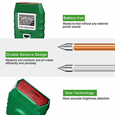 6 Pack Soil Moisture Meter Soil Tester pH Meter, Gardening Farm Lawn Test  Kit Tool, Digital Plant Probe, Water Hydrometer for Indoor Outdoor, No