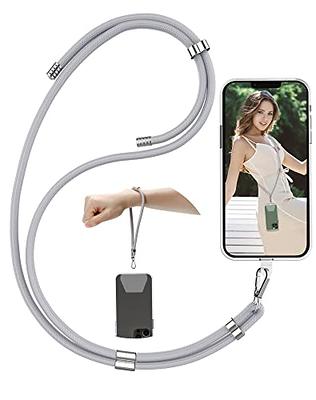 Cell Phone Lanyard, Universal Adjustable Detachable Nylon Crossbody  Lanyard,Necklace Lanyard & Wrist Strap with Phone Patch for All  Smartphones-7mm