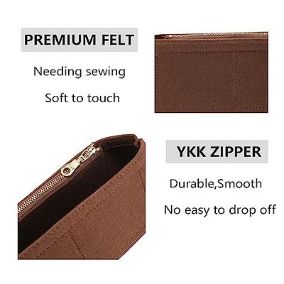  Felt Bag Organizer Compatible with Speedy, Neverfull, Tote  Handbag Premium Purse Organizer Insert with Zipper Pockets (XL, Brown) :  Clothing, Shoes & Jewelry