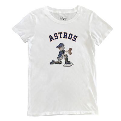 Houston Astros Tiny Turnip Infant Clemente Raglan 3/4 Sleeve T-Shirt - White /Navy