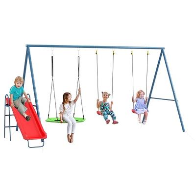 Swurfer Swift Maple Wood Curved Disc Swing with Heavy Duty Braided Rope  Holds up to 150 Pounds Ages 4 and Up 