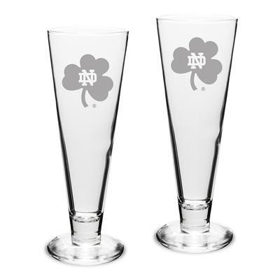 Notre Dame Guinness Shamrock 16oz Pint Glass