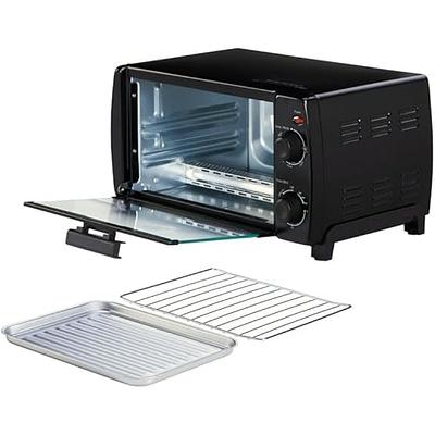 2-Slice Toaster Oven with 15-Min Timer & Temperature Controls