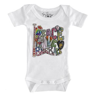 Atlanta Braves Tiny Turnip Infant S'mores Bodysuit - White