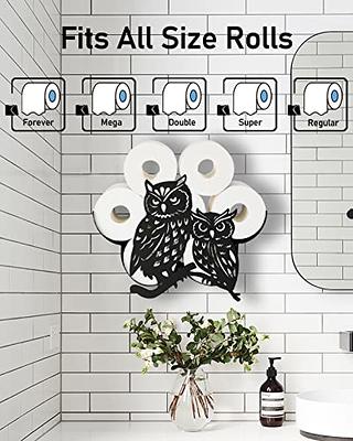 Whimsical Black White Kitten Cat Toilet Paper Roll Holder Bathroom Wall  Decor