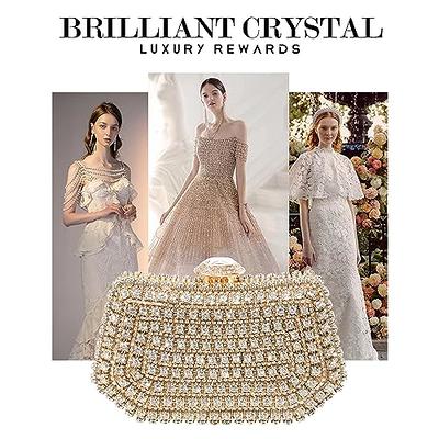 Lady Glitter Clutch Bag Wedding Party Handbag Evening Prom Chain