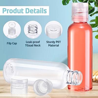 24 Pack Plastic Empty 2oz Travel Bottles with Flip Cap, Refillable Containers for Toiletries, Lotion, Liquid