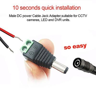 DC Power Extension Cord Cable for LED Light or Security Camera 10ft  2.1x5.5mm