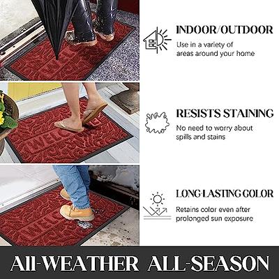 Yimobra Welcome Front Door Mat Outdoor, Heavy Duty Durable Non Slip Doormats,  Rubber Backing, Low-Profile Entrance Rugs, Absorbent Resist Dirt, Easy  Clean Patio Garage Floor Mats, 29.5X17, Wine Red - Yahoo Shopping